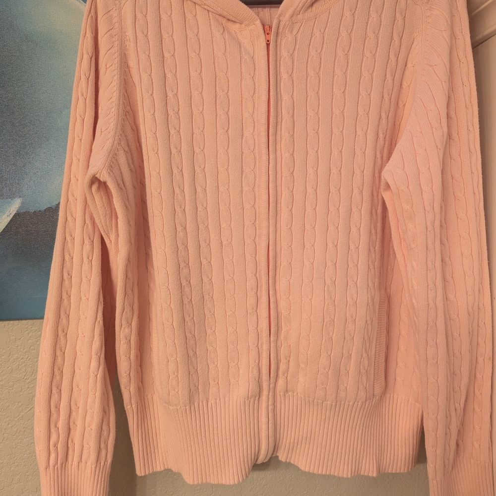 🌿💮GAP Light Pink Cable Knit Women's Plus Size  Cardigan💮XL